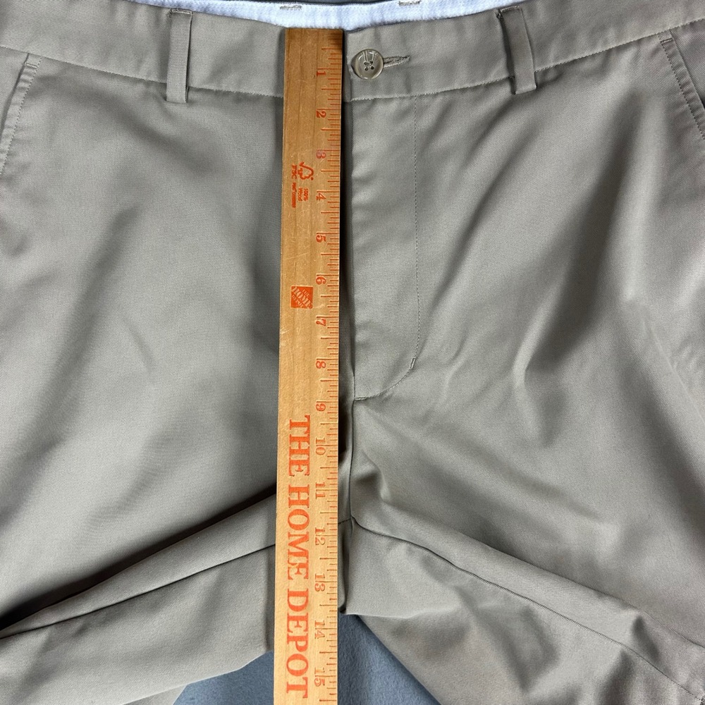 Greg Norman for Tasso Elba Golf Shorts Men 34 Tan Performance Flat Front Khaki - Picture 6 of 10